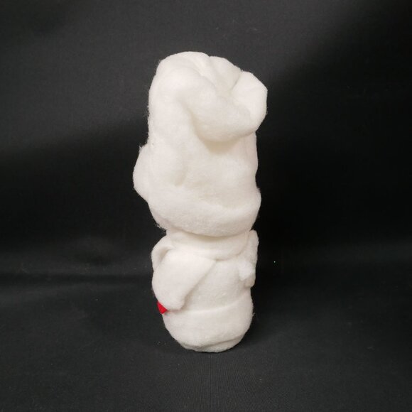 Handcrafted Cotton Snowman Felt Plush With Red Accents - Picture 2 of 7